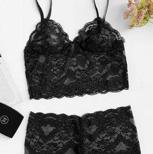 Lace Bralette and Panty Set